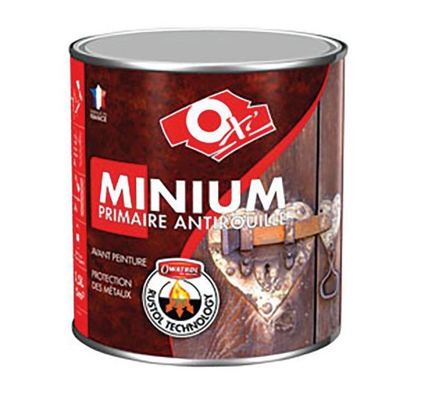 Minnium orange à couche primaire antirouille 500 ml