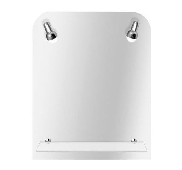 Miroir Danilo à bords polis avec 2 spots