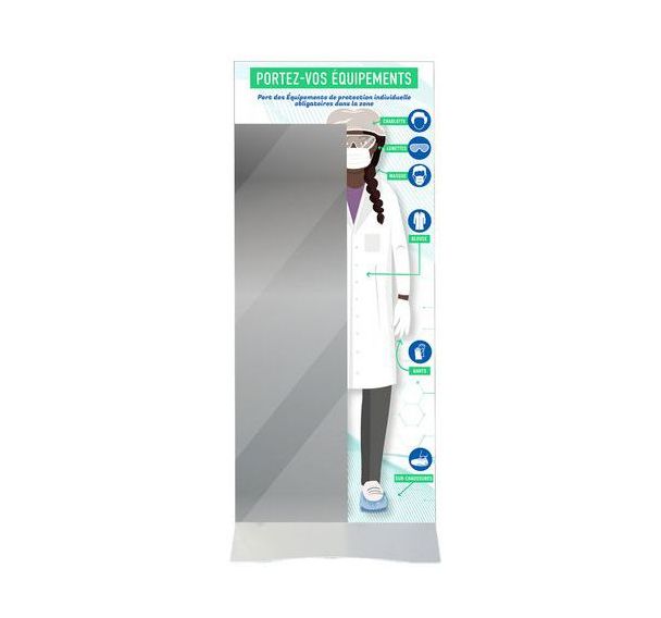 Miroir consigne de sécurité - Modèle LABO - Portez vos équipements