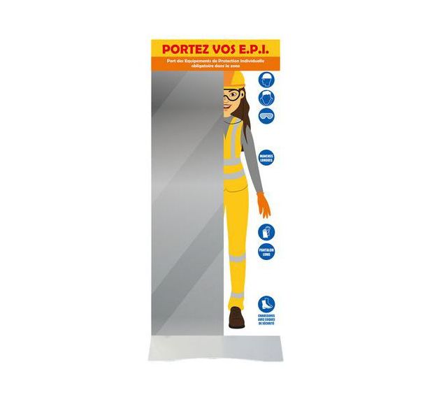 Miroir consigne de sécurité - Modèle TP - Portez vos EPI