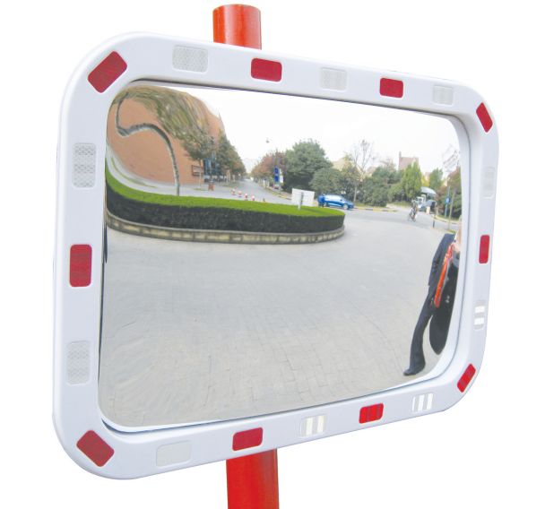 Miroir de sécurité rectangle - Voie privée - Vision 90° - Manutan Expert