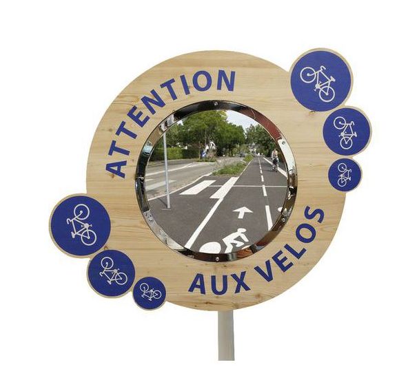 Miroir routier - cadre Mélèze - Plexi+