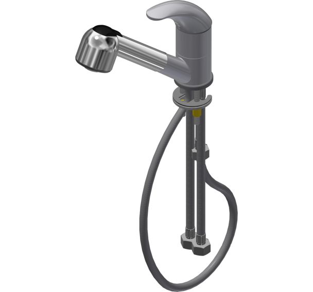 Mitigeur pivotant EF-EC avec douchette sur table flexible