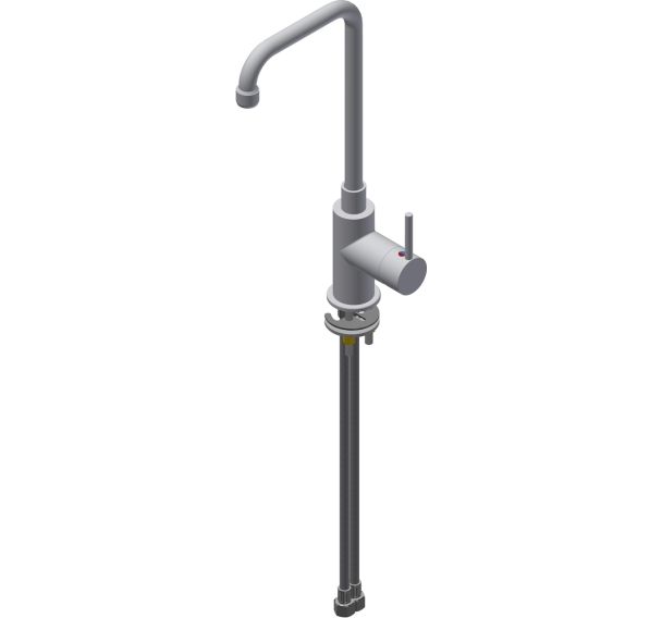 Mitigeur pivotant EF-EC en L sur table et flexible - Asem