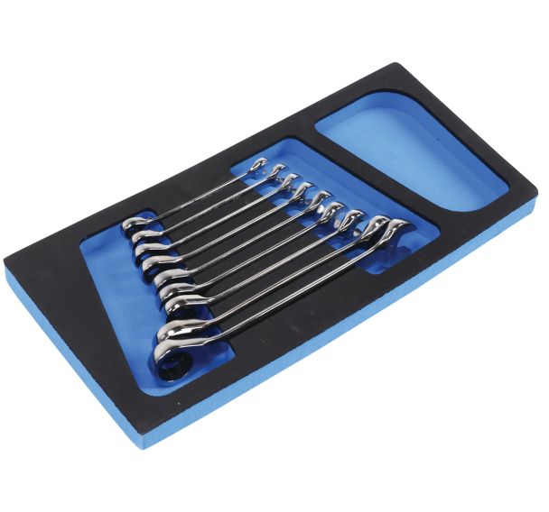 Module 1/3 avec 9 clés mixtes à cliquet - Manutan