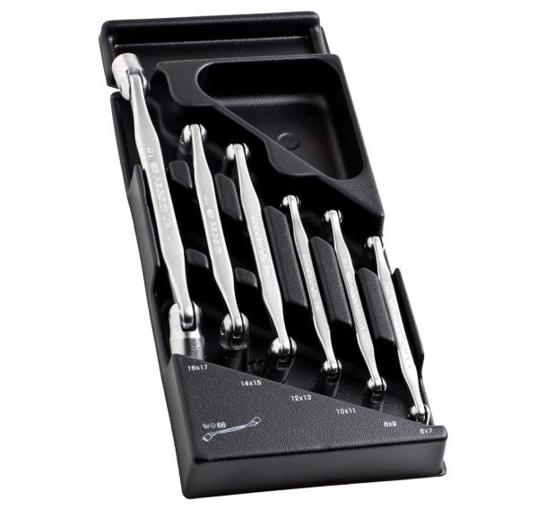 Module 6 clés à douilles articulées de 6 à 17 mm