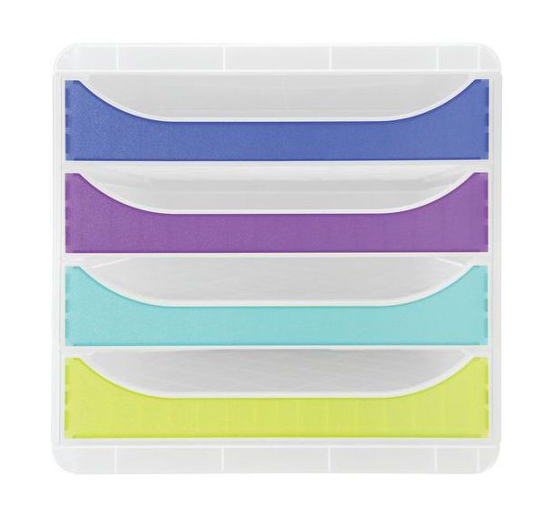 Module de classement 4 tiroirs chromaline couleurs assorties
