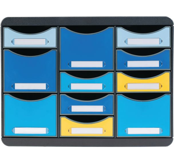 Module de classement Bee Blue Storebox Multi 11 tiroirs
