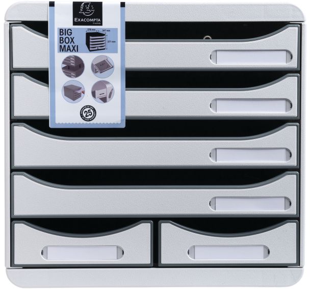 Module de classement Big Box Maxi 6 tiroirs Office - gris