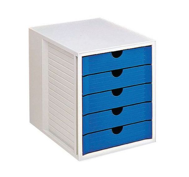 Module de classement Han - 5 tiroirs - Bleu