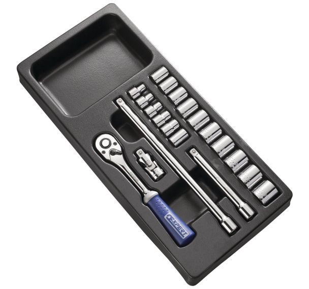 Module de douilles et accessoires 3/8  métriques - 20 pièces