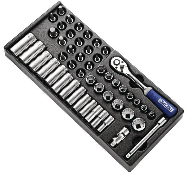 Module de douilles et accessoires 3/8  métriques - 50 pièces