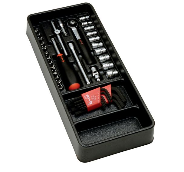 Module de douilles et cliquets 1/4'' 38 pièces