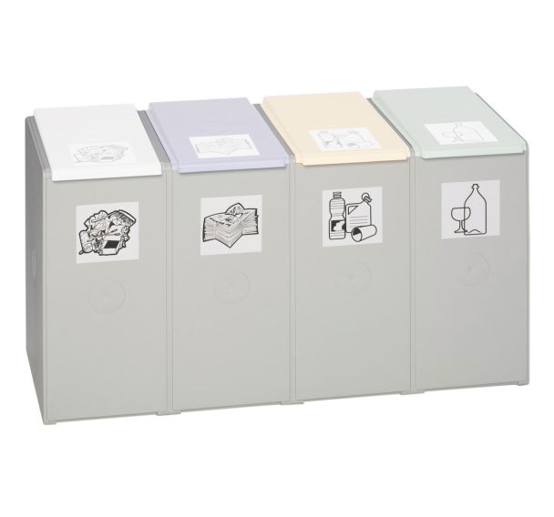 Module de recyclage en plastique - Capacité 1, 2, 3 ou 4 x 40 L