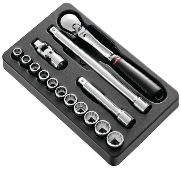 Module douilles 1/2'' 12 pans en pouces - MOD.SL161-112U