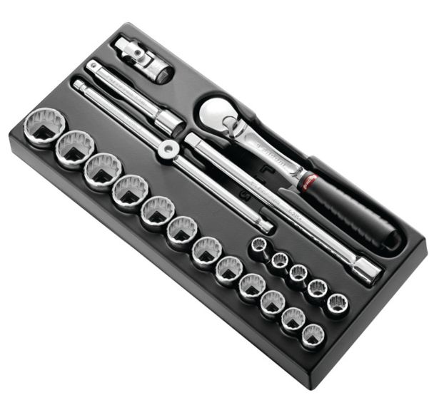 Module douilles 1/2'' 12 pans en pouces - MOD.SL161-212U