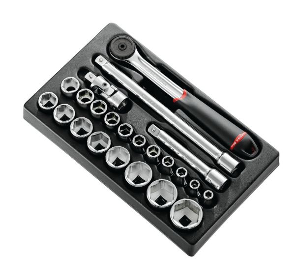 Module douilles 1/2'' 6 pans métriques - MOD.S161-36