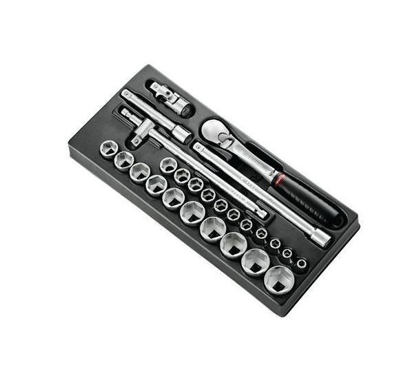 Module douilles 1/2'' 6 pans métriques - MOD.SL161-46