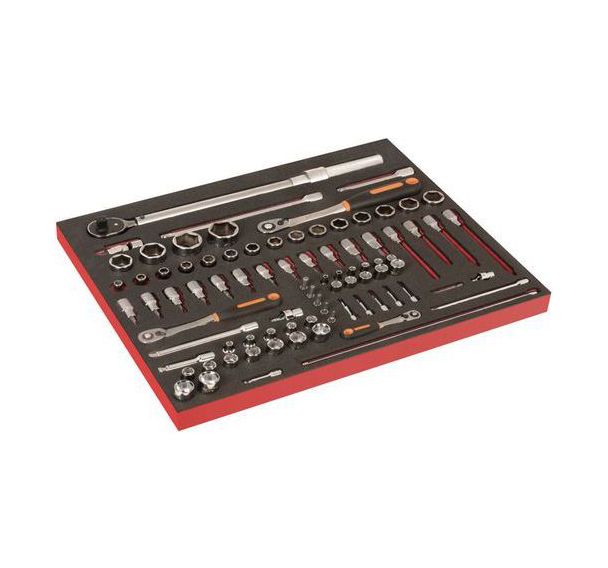 Module douilles 1/4" & 3/8" & clé dynamométrique 85 pièces