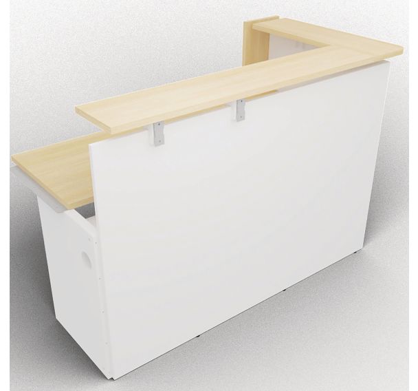 Module haut à angle gauche L160xP80xH113,5 cm chêne clair