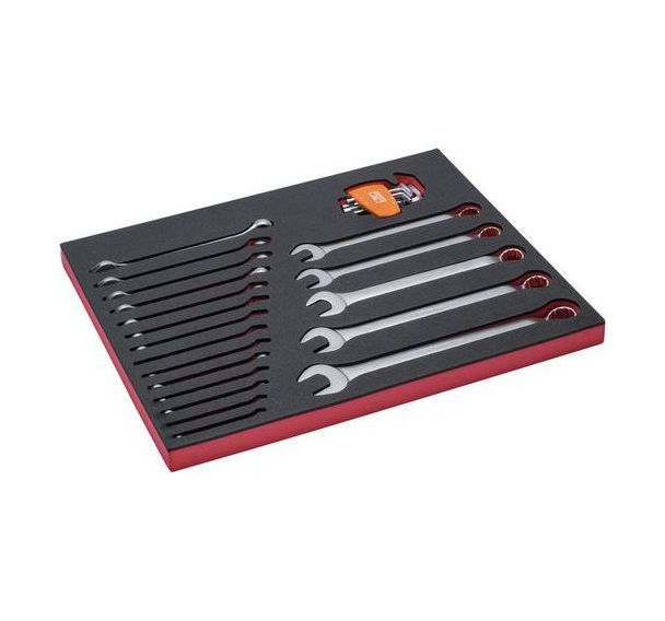 Module jeu clés mixtes contre coudées 28 pièces