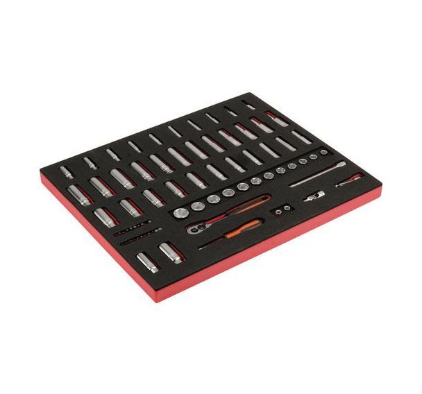 Module jeu douilles longues 1/4" et 3/8" 75 pièces