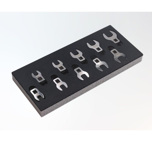 Module mousse 1/3 de 10 embouts crowfoot 3/8'' en mm