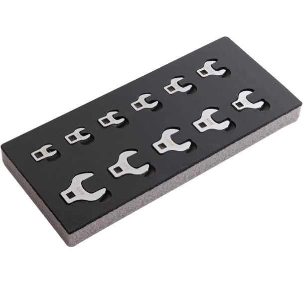Module mousse 1/3 de 11 embouts crowfoot 3/8'' en pouce