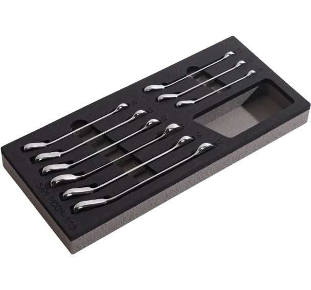 Module mousse 1/3 de 9 cles mixtes à cliquet multi-empreinte