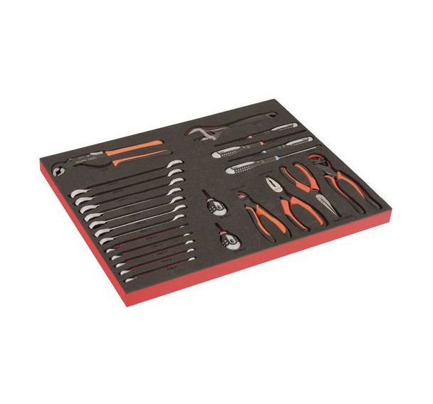 Module mousse 3/3 tournevis ERGO clés et pinces 24 pièces
