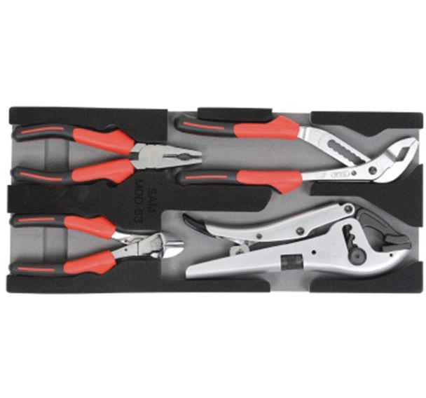 Module mousse 4 pinces chromees polies