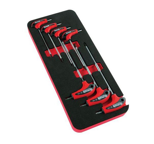 Module mousse 7 clés mâles en T torx
