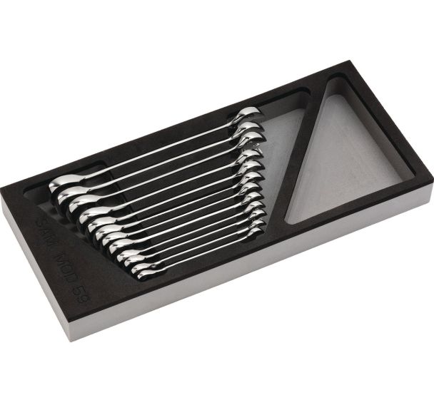 Module mousse de 12 clés mixtes à cliquet