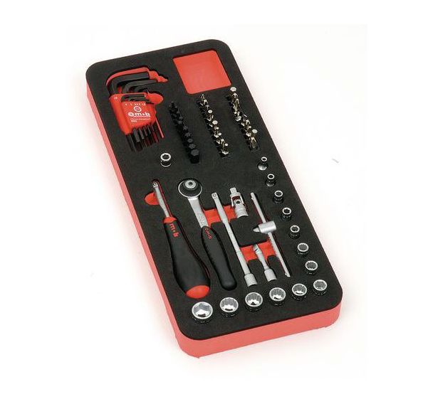 Module mousse douilles 1/4'' 59 pcs