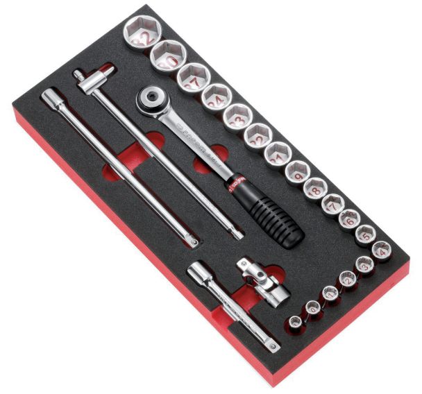 Module mousse douilles 6 pans 1/2'' et accessoires