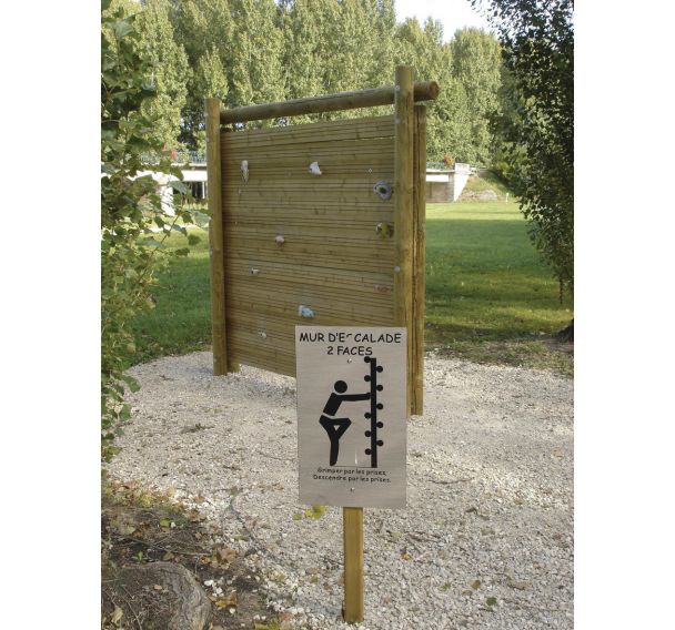 Module sportif mur d'escalade 2 faces
