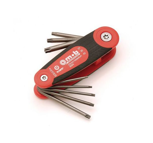 Monture 8 clés mâles torx percées crv