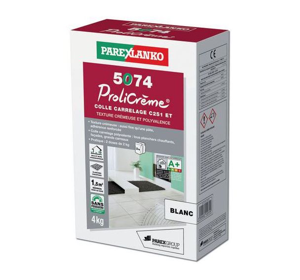 Mortier-colle 5074 Prolicrème blanc 4 KG