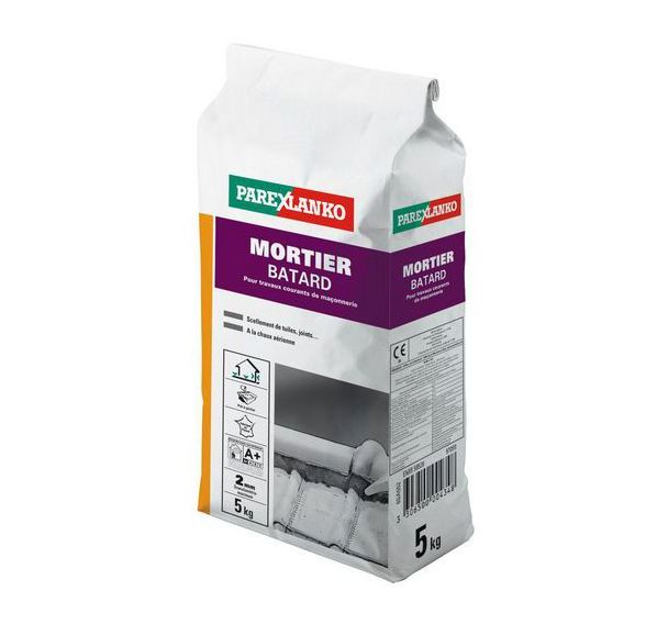 Mortier bâtard pour le scellement de tuiles 5 KG