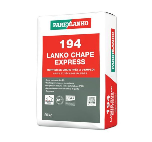 Mortier de chape express 194 25 KG
