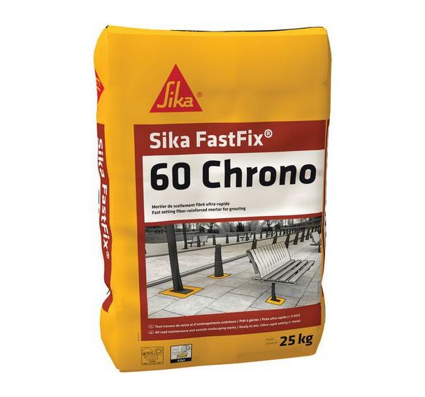 Mortier pour aménagement extérieur FastFix 60 Chrono - Sika