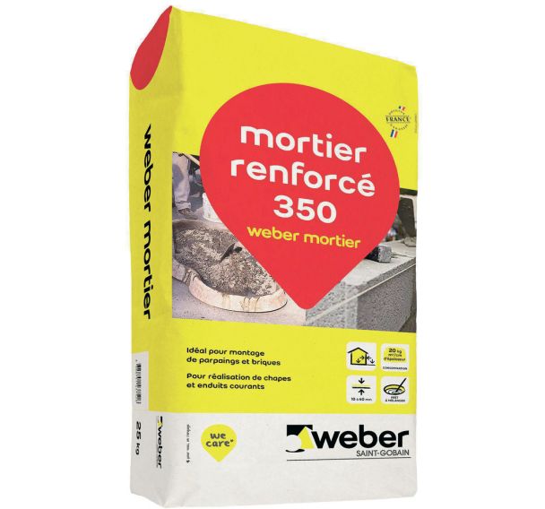 Mortier pour maçonnerie courante - Weber mortier 25 kg