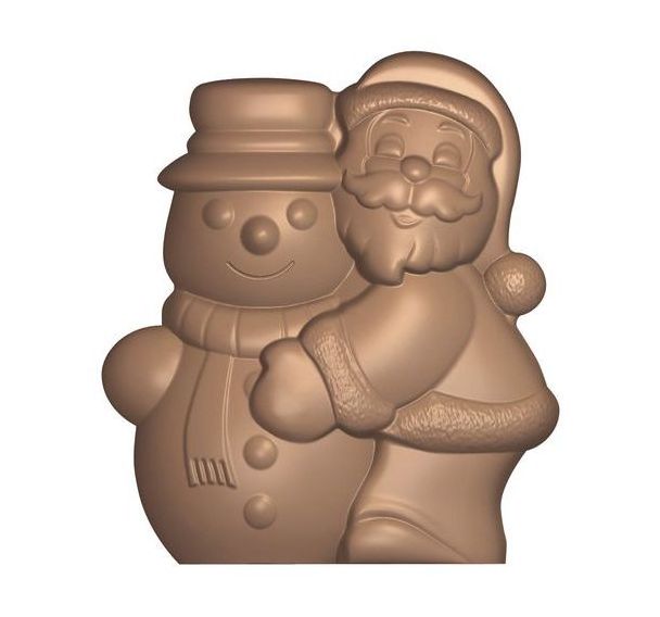 Moule Père-noël et bonhomme de neige 2 empreintes