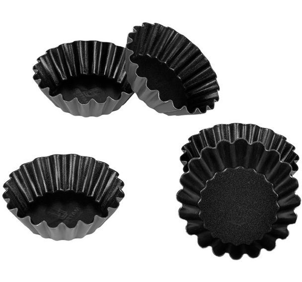 Moule à brioche à 18 côtes fines Exopan - Lot de 12 - Matfer