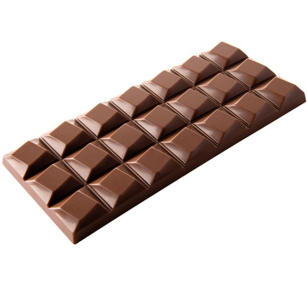 Moule chocolat pour 3 tablettes de 21 carrés décalés - Matfer