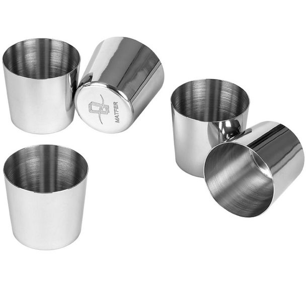 Moule dariol ronde en inox Exopan - Lot de 6 - Matfer