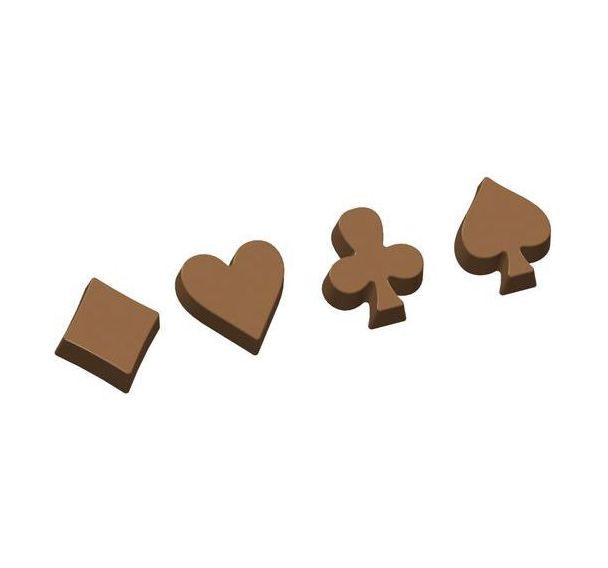 Moule de 20 empreintes couleurs de jeu de carte - Matfer