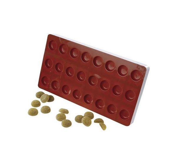 Moule flexible 24 empreinte pâte de fruit palet rond