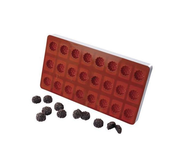 Moule flexible 24 empreintes framboise