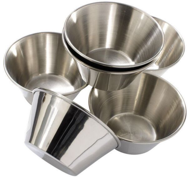 Moule lampion bordé en inox - Lot de 6 - Ø 7 cm